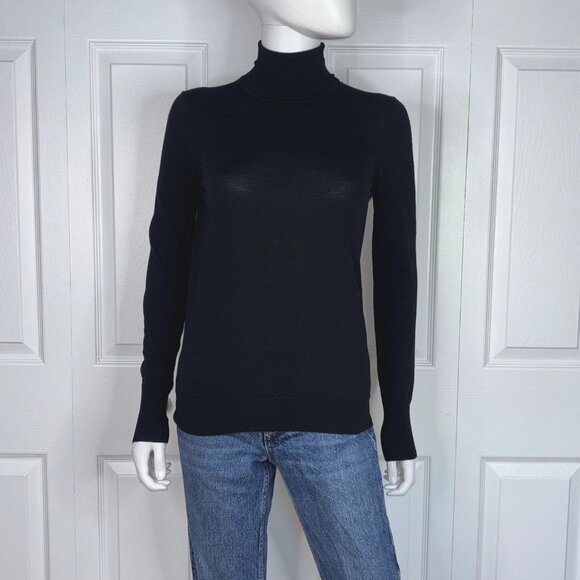 UNIQLO women's small black wool turtleneck sweater - Picture 1 of 2